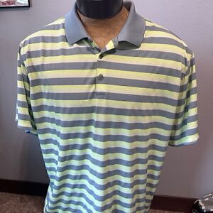Nike Golf Tour Performance Mens XXL DriFit Striped Short Sleeve Polo